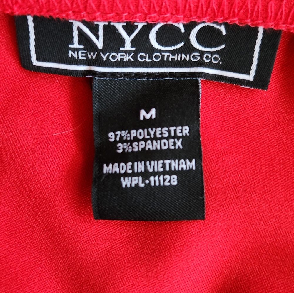 NYCC Red Midi Side Slit Skirt - Picture 6 of 12